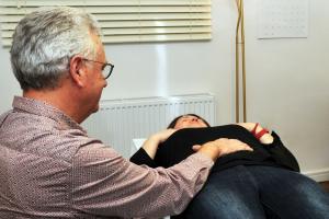 Osteopath treatment session